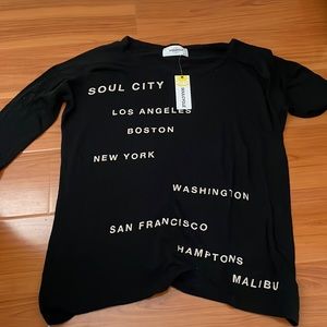 Soulcycle soul cities half sleeve tunic